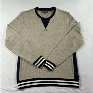 Paisley & Gray beige and navy weekender sweater slim fit XL